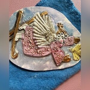 Handcrafted Pink Angel Ornament Brooch - Women Accessories